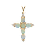 Kendra 14K Yellow Gold Oval-Cut Natural African Opal Pendant