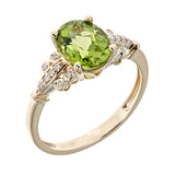 Alayah 10K Yellow Gold Oval-Cut Manchurian Peridot Ring