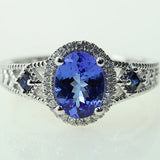 Ophelia 14K White Gold Oval-Cut Tanzanite Ring