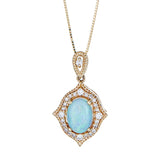 Palmer 14K Yellow Gold Oval-Cut Ethiopian Opal Pendant