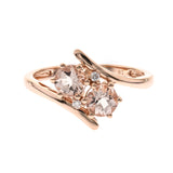 Natalia 10K Rose Gold Round-Cut Morganite Ring