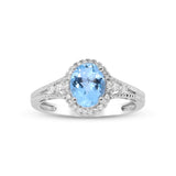 Camila 14K White Gold Oval-Cut Brazilian Aquamarine Ring