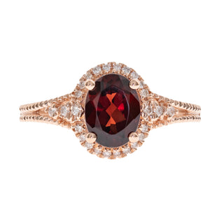 Layla 10K Yellow Gold Oval-Cut Rhodolite Ring