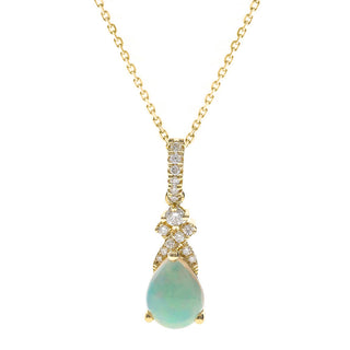 Aspen 14K Yellow Gold Pear-Cut Natural African Opal Pendant