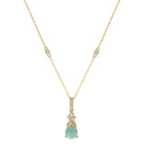 Aspen 14K Yellow Gold Pear-Cut Natural African Opal Pendant