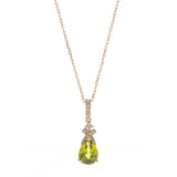 Kalani 14K Yellow Gold Pear-Cut Manchurian Peridot Pendant
