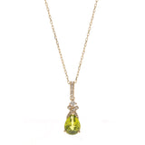 Kalani 14K Yellow Gold Pear-Cut Manchurian Peridot Pendant