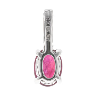 Alessandra 10K White Gold Oval-Cut Mozambique Ruby Pendant