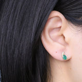 Amelia 10K Yellow Gold Pear-Cut Emerald Earring