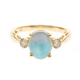 Danna 10K Yellow Gold Oval-Cabochon Natural African Opal Ring