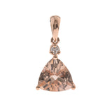 Hadley 10K Rose Gold Trillion-Cut Morganite Pendant