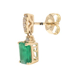 Ariella 10K Yellow Gold Emerald-Cut Emerald Earring
