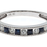 Julia 14K White Gold Square-Cut Ceylon Blue Sapphire Ring