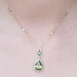 Kalani 14K Yellow Gold Pear-Cut Manchurian Peridot Pendant