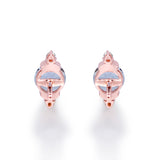 Charles 10K Rose Gold Round-Cut Brazilian Aquamarine Earrings
