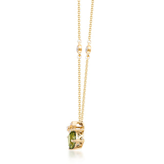 Norah 10K Yellow Gold Cushion-Cut Peridot Pendant