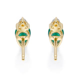 Remi 10K Yellow Gold Pear-Cut Zambian Emerald Earrings