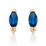 Dixie 10K Yellow Gold Marquise-Cut Brazilian London Blue Topaz Earring