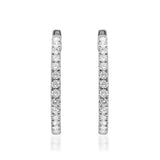 Wrenlee 14K White Gold Round-Cut White Diamond Earring