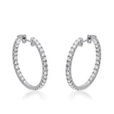 Wrenlee 14K White Gold Round-Cut White Diamond Earring