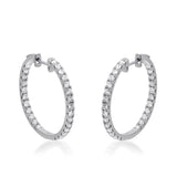 Wrenlee 14K White Gold Round-Cut White Diamond Earring
