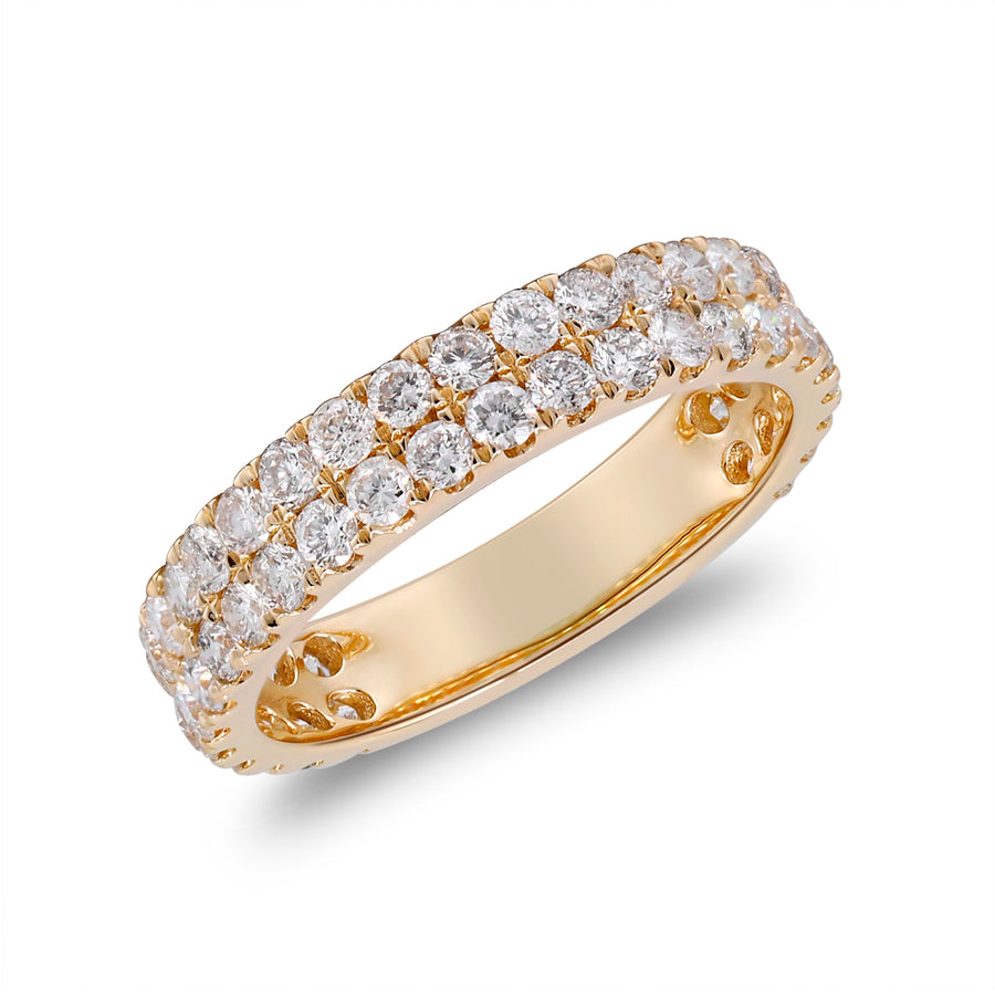 Nora 14K Yellow Gold Round-Cut White Diamond Ring