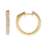 Georgina 14K Yellow Gold Round-Cut White Diamond Earrings