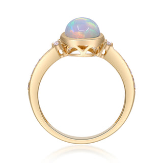 Aleah 14K Yellow Gold Oval-Cut Opal Ring