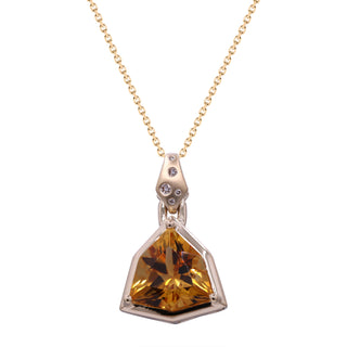 Valerie 14K Yellow Gold Trillion-Cut Citrine Pendant