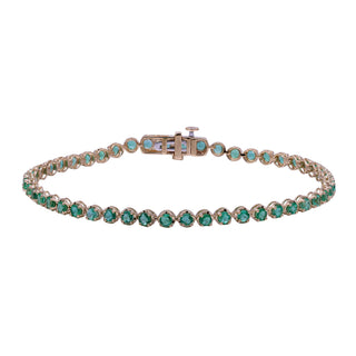 Ruth 14K Yellow Gold Round-Cut Emerald Bracelet
