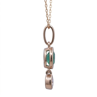 Amelie 14K Yellow Gold Oval-Cut Zambian Emerald Pendant