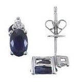 Arthur 10K White Gold Oval-Cut Ceylon Blue Sapphire Earrings