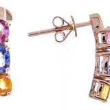 Wren 10K Yellow Gold Oval-Cut Multi Sapphire Earring