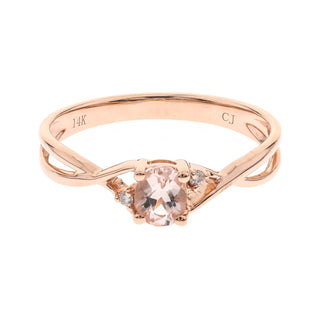 Emmaline 14K Rose Gold Oval-Cut Madagascar Morganite Ring