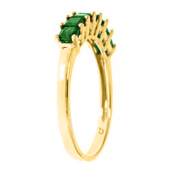 Aurora 14K Yellow Gold Square-Cut Emerald Ring