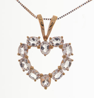 Marianna 10K Rose Gold Oval-Cut Madagascar Morganite Pendant
