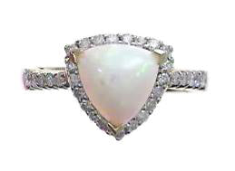 Fatima 14K Yellow Gold Trillion-Cut African Opal Ring