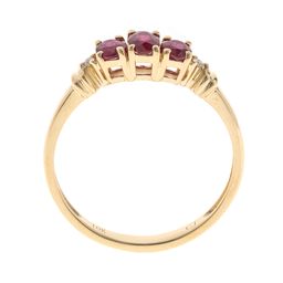 Macy 10K Yellow Gold Oval-Cut  Mozambique Ruby Ring