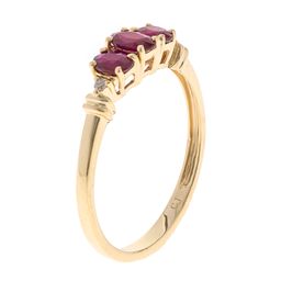 Macy 10K Yellow Gold Oval-Cut  Mozambique Ruby Ring