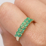 Madison 10K Yellow Gold Marquise-Cut Emerald Ring