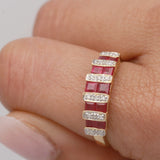 Willa 10K Yellow Gold Square-Cut Mozambique Ruby Ring