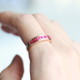 Chelsea 14K Rose Gold Princess-Cut Mozambique Ruby Ring