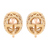 Raya 10K Rose Gold Oval-Cut Madagascar Morganite Earrings