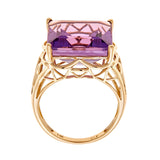 Ashlyn 10K Yellow Gold Princess-Cut Brazilian Amethyst Ring