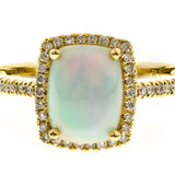 Kaiya 14K Yellow Gold Cushion-Cut Natural African Opal Ring