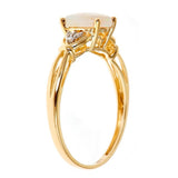 Bailee 10K Yellow Gold Oval-Cut Natural African Opal Ring