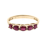 Faye 10K Yellow Gold Oval-Cut Mozambique Ruby Ring