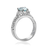 Peyton 14K White Gold Pear-Cut Brazilian Aquamarine Ring