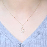 Amelia 14K Yellow Gold Round-Cut White Diamond Pendant