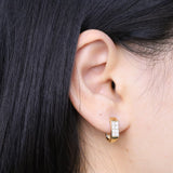 Amelia 14K Yellow Gold Round-Cut White Diamond Earring